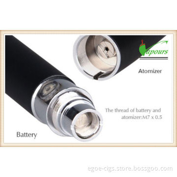 900mah Black Ego Cigarette Battery For 510 Thread Clearomizer